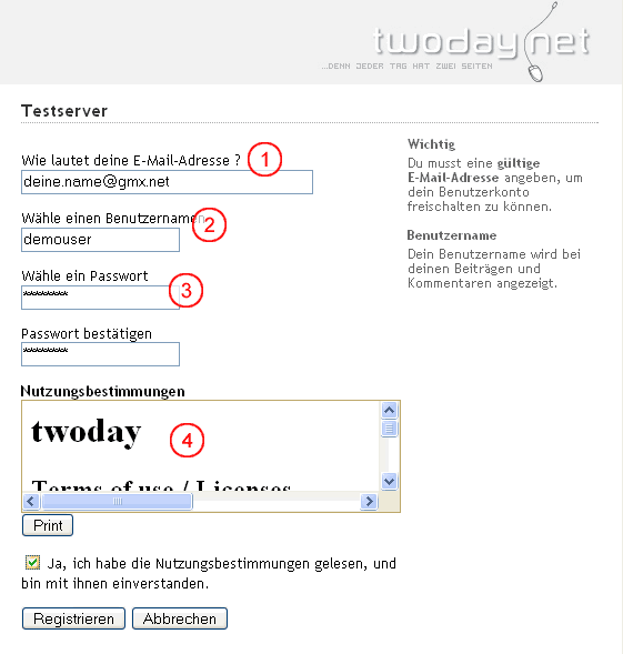 Registrieren