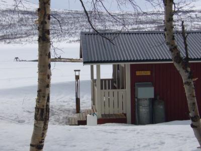 Die Saunahütte am Teusajaure, der "heißeste" Platz Lapplands