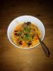 Thai Curry mit Kokosnußmilch,
<br />
war auch mein Abendessen am Vortag