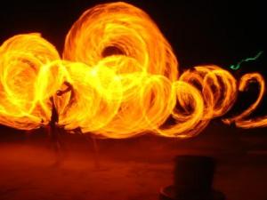 Ko Chang April 07, am beach feuer dancer