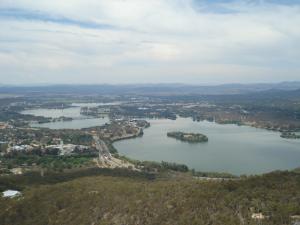 Blick auf Canberra inkl Lake Burley Griffin