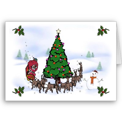 outdoors_christmas_tree_with_santa_and_snowman_card-p137891044931314655zvhl0_400