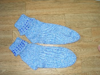 Blaue-glitzer-Socken