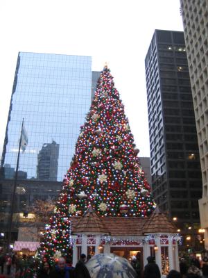 Weihnachtsbaum aufm Christkindlmarkt in Chicago