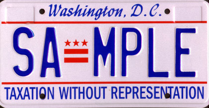 The DC license plate: the Washingtonian way to deal with reality