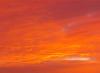 Orangerosaner Himmel bei Sonnenuntergang