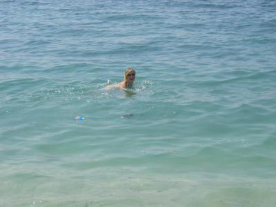 ich im Meer, ganz schoen kalt
