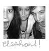 sandra, meri and I making a elephant-face...