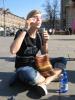 me making bubbles on piazza del castello in Torino