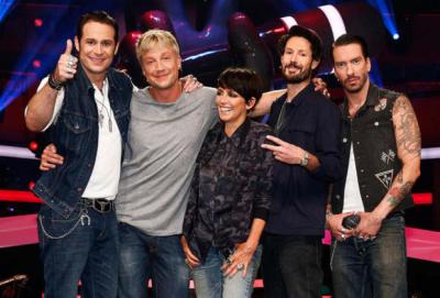 Hier seht ihr die Jury von links nach rechts: The BossHoss, Samu, Nena, Max