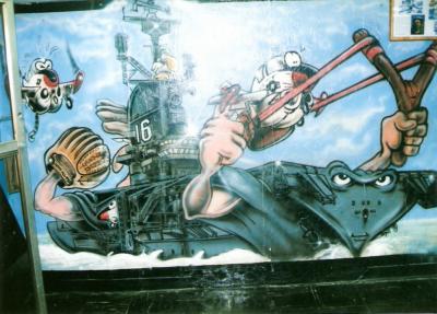 Graffiti-im-Friseursalon-der-USS-Lexington