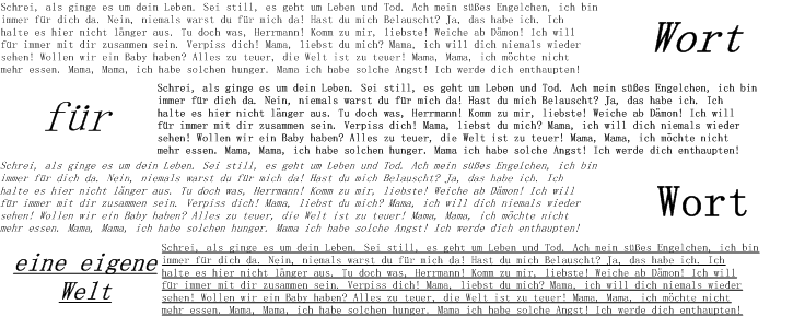 Gegenteilige Sätze