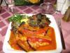 Herrliches Salmon Menue mit Ratatouille in St. Petersburg