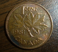 ein kanadischer Penny