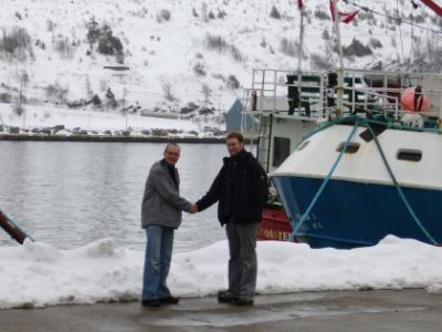 Offizielle Brgrüßung im Hafen