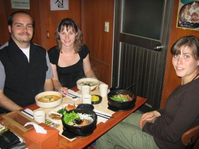 unser erstes koreanisches Essen mit Sonja und Stefan