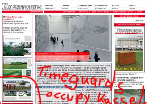 kunstforum-cover-occupy-kassel-documenta-muesum-contemporary-art-sculpture-time-guards-waechter-manfred-kielnhofer