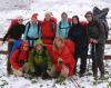 Expedition im Schnee vor der Widdersteinalpe im August 2006