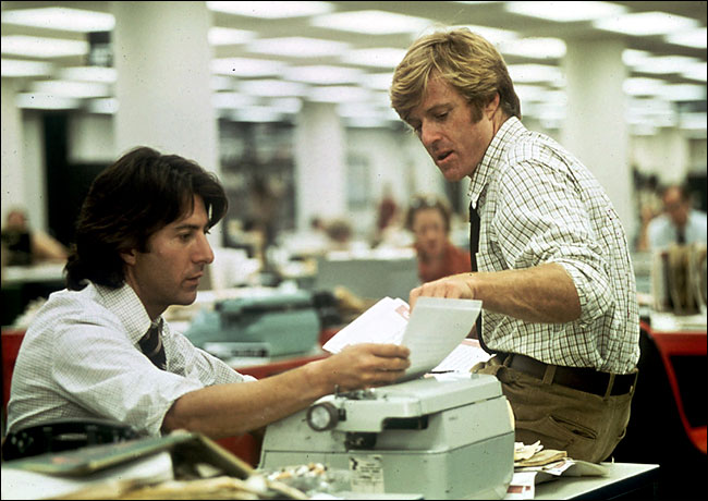 Filmszene mit Robert Redford und Dustin Hoffman