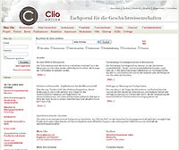 Screenshot des Fachportals Clio Online