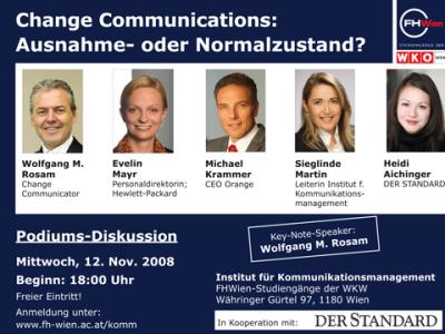 Peter Dietrich Blog Change Communication Podiumsdiskussion Wolfgang Rosam Michael Krammer Heidi Aichinger Sieglinde Martin Evelin Mayr Der Standard