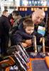 BELGRADE, February 01, 2005
<br />
Man shows his grandson military equipment at the PARTNER 2005 exhibition 
<br />
see b92