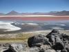 Lagune mit rotem Wasser