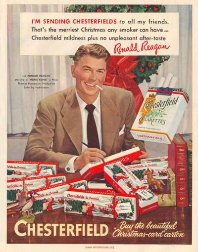 Die Geschenkidee zu Weihnachten: Zigarette  n von Chesterfield! Von führenden Politikern empfohlen.