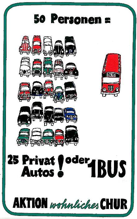 1 Bus statt 25 Autos