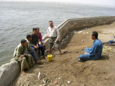 Mit koptischen Fellachen am Nil