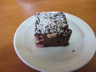 Hier ein Marschmallow-Brownie