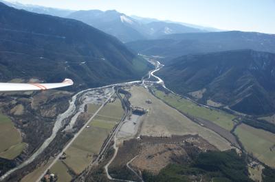 Blick auf den Flugplatz
