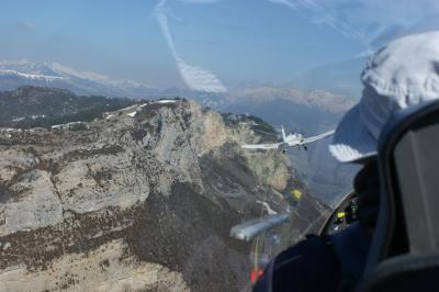 Vor dem Ausklinken am Mte. de l'Aup