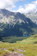 Blick auf den Obernberger See von der Allerleigrubenspitze