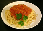 Spaghetti Pomodoro fertig