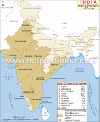 India-Cotton-Map