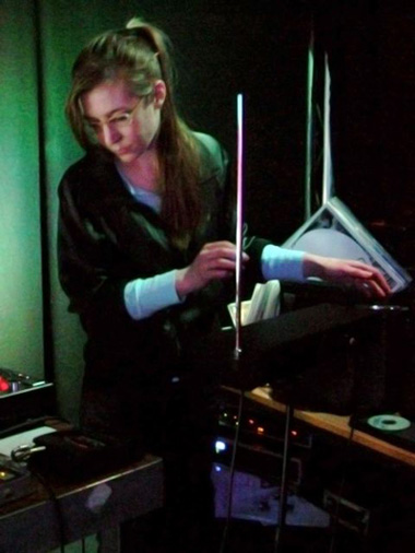 Lena playing the theremin