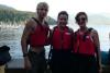 Matze, Lisl und ich beim kajaken in Deep Cove 