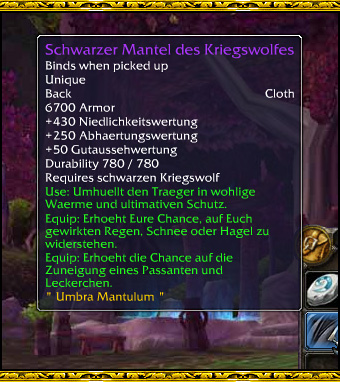 Hopsis Mantel als WoW-Item