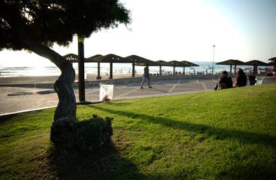Haifa beach - business as usual