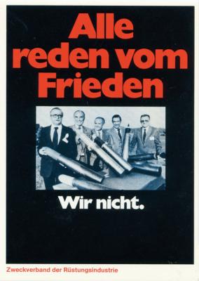 "Mein Plakat aus dem Jahr 1980 'Alle reden vom Frieden. Wir nicht.' brachte mir damals allein sechs Prozesse ein", sagt Klaus Staeck.