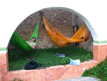 Campeche - lying in the hamacs