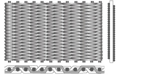 Drahtgeflechte mit Tourraille-Gewebe