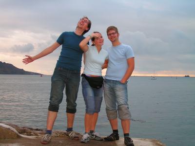 da hat die sonne scho gscheit runterbrannt, aber zum glueck warn wir ja am meer