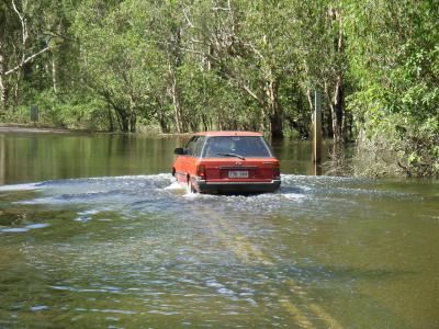Car on Flood Way