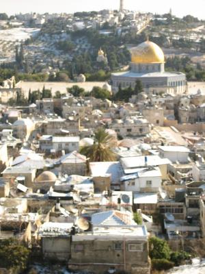 Schnee in Jerusalem