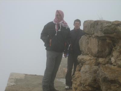 Johannes und ich im Nebel