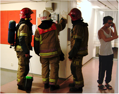 firefighters fighting a virtual fire