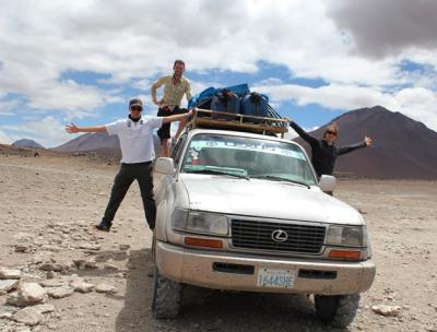 Mit dem Jeep auf der 3 Tagestour durch die Wüste von Chile nach Bolivien
