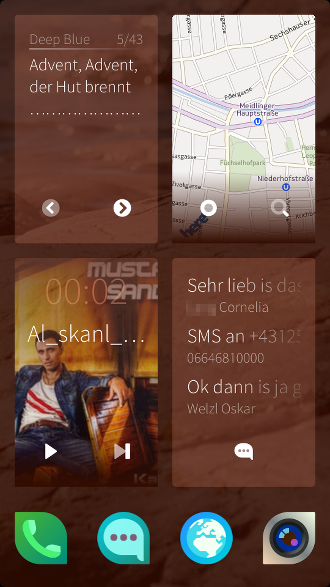 Bildschirmfoto des Jolla Telefons